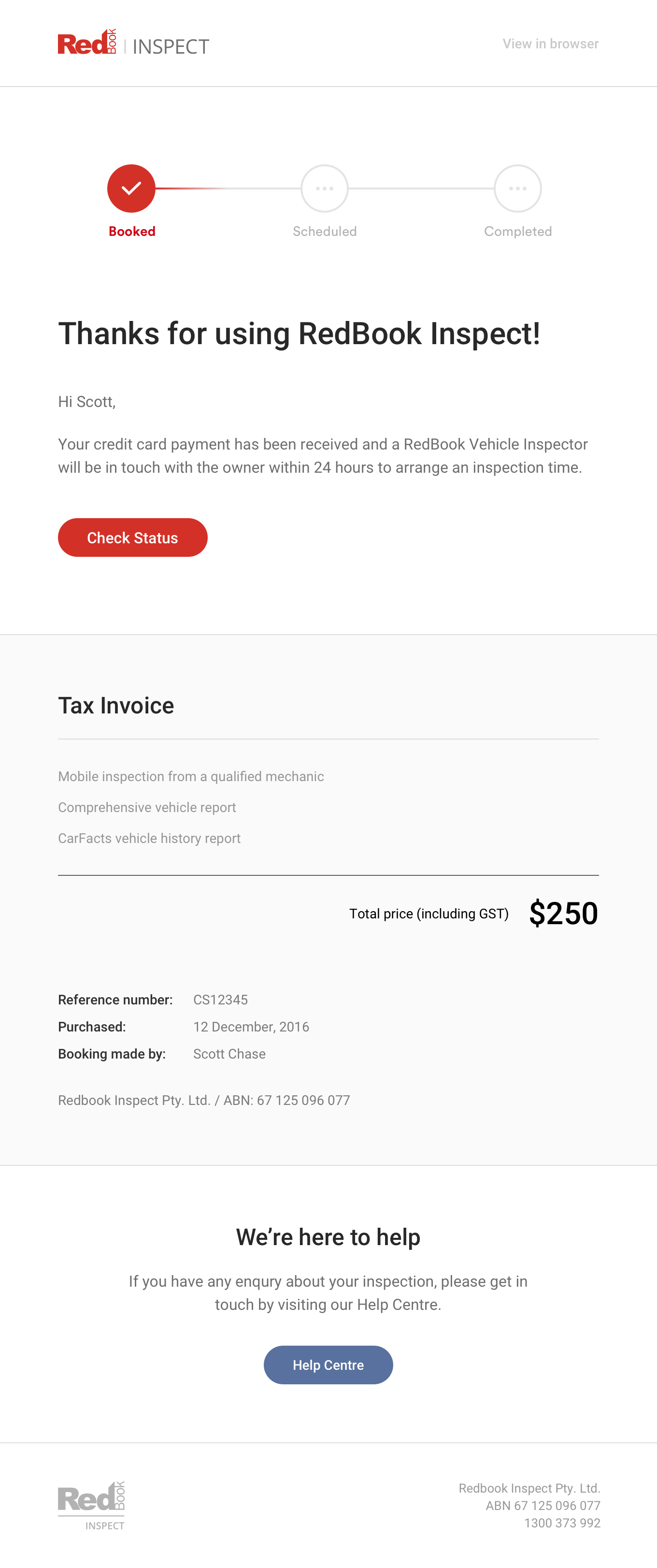 Re-designed email