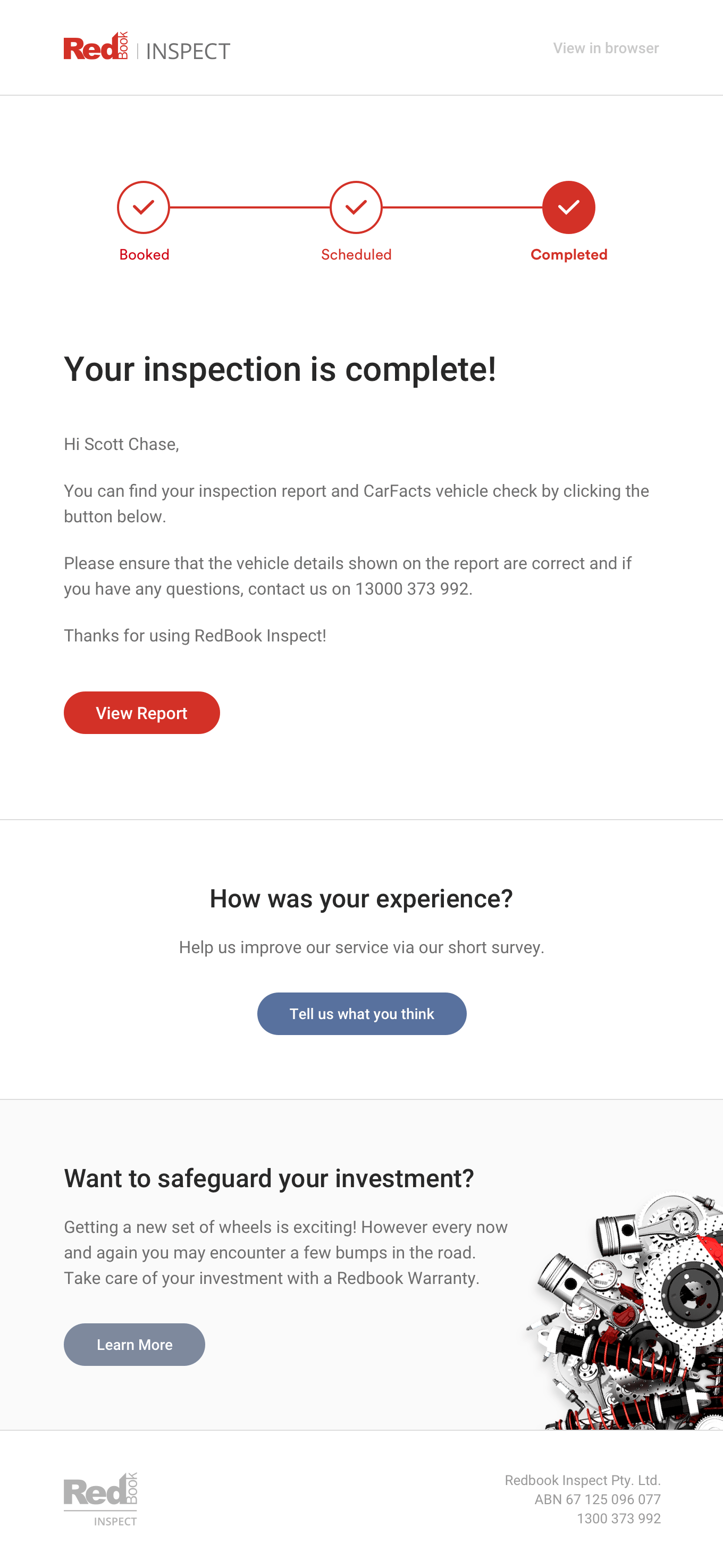 Redesigned email